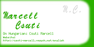 marcell csuti business card